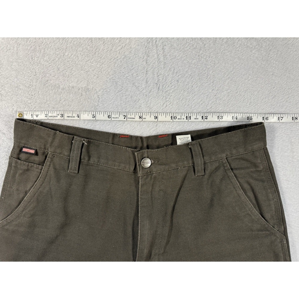 Craftsman Work Pants Mens 32x30 Gray Cotton Canvas Straight Leg Utility - Picture 7 of 10